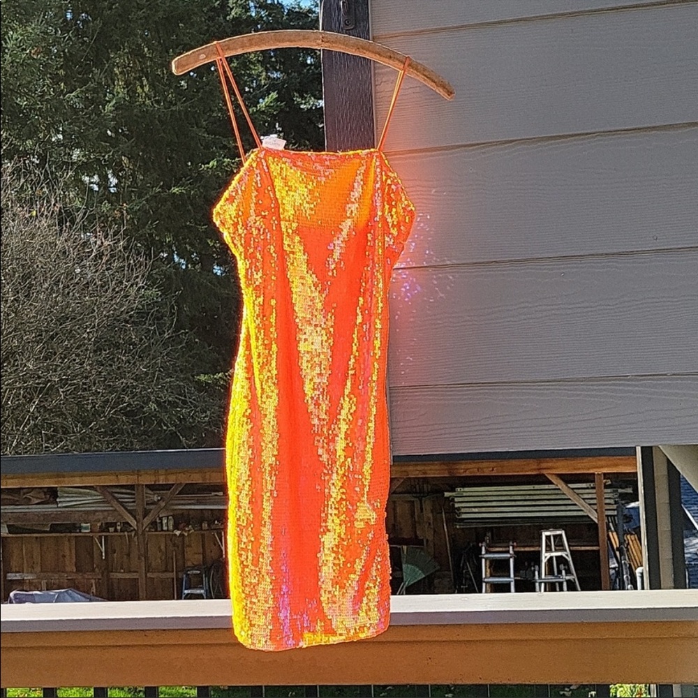 Motel Rocks Iridescent Spaghetti Strap Slip Dress Size SX